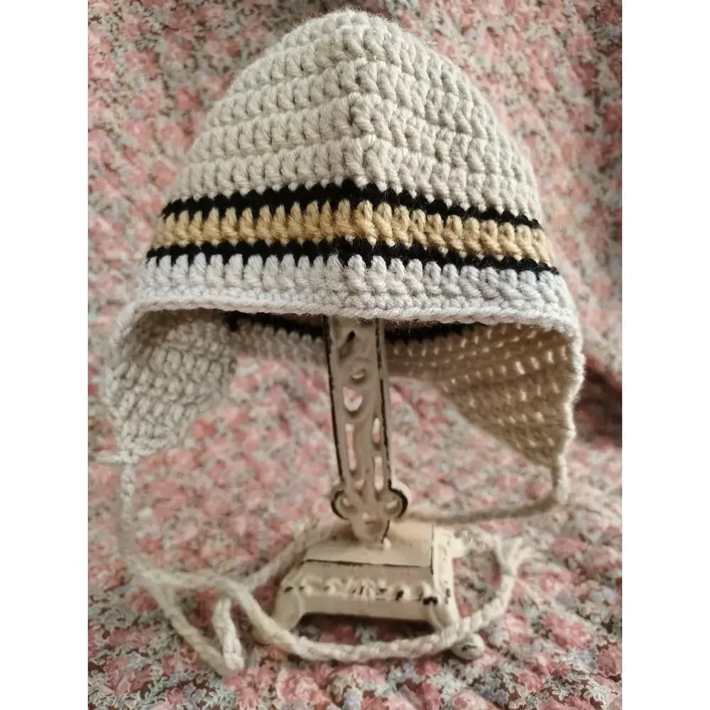 Handmade Amish Infant Knitted Baby Beanie Hat